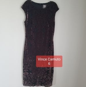 Vince‎ Camuto Size 6 brown and black dress